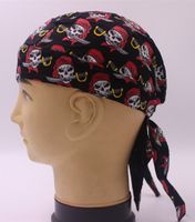 Unisex Hip-hop Punk Streetwear Star Skull Printing Eaveless Pirate Hat sku image 4