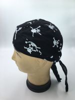 Unisex Hip-hop Punk Streetwear Star Skull Printing Eaveless Pirate Hat sku image 2