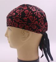 Unisex Hip-hop Punk Streetwear Star Skull Printing Eaveless Pirate Hat sku image 7