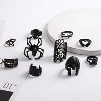 Gothic Cool Style Star Spider Skull Alloy Plating Unisex Open Rings main image 3