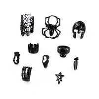 Gothic Cool Style Star Spider Skull Alloy Plating Unisex Open Rings sku image 1