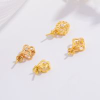 Sweet Simple Style Flower Sterling Silver Plating Inlay Zircon Gold Plated Jewelry Accessories main image 3