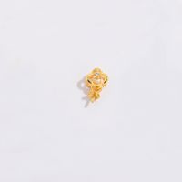 Sweet Simple Style Flower Sterling Silver Plating Inlay Zircon Gold Plated Jewelry Accessories sku image 3