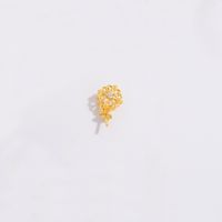 Sweet Simple Style Flower Sterling Silver Plating Inlay Zircon Gold Plated Jewelry Accessories sku image 4