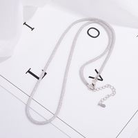 Simple Style Solid Color Sterling Silver Plating Inlay Zircon Rose Gold Plated Necklace main image 1