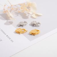 Simple Style Flower Sterling Silver Plating Inlay Zircon Gold Plated Charms Jewelry Accessories main image 3