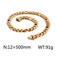 Einfacher Stil Geometrisch Rostfreier Stahl Überzug 18 Karat Vergoldet Männer Halskette sku image 7