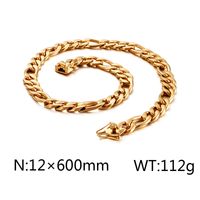 Einfacher Stil Geometrisch Rostfreier Stahl Überzug 18 Karat Vergoldet Männer Halskette sku image 13