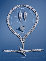 Elegant Glam Wedding V Shape Brass Plating Inlay Zircon White Gold Plated Bracelets Earrings Necklace main image 3