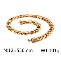 Einfacher Stil Geometrisch Rostfreier Stahl Überzug 18 Karat Vergoldet Männer Halskette sku image 20