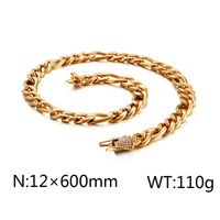 Einfacher Stil Geometrisch Rostfreier Stahl Überzug 18 Karat Vergoldet Männer Halskette sku image 22