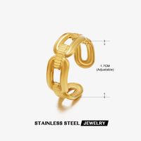Vintage Style Snake Titanium Steel Open Rings In Bulk main image 5
