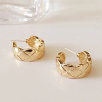1 Pair Vintage Style Solid Color Plating Alloy Gold Plated Ear Studs main image 4