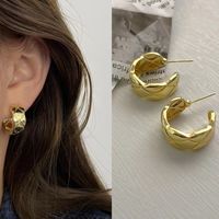 1 Pair Vintage Style Solid Color Plating Alloy Gold Plated Ear Studs main image 5