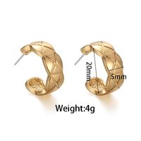1 Pair Vintage Style Solid Color Plating Alloy Gold Plated Ear Studs sku image 1