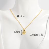 Elegant Simple Style Heart Shape Sterling Silver Plating Inlay Zircon 14k Gold Plated Pendant Necklace sku image 1
