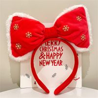 Cute Sweet Santa Claus Snowman Elk Plastic Flannel Hair Band sku image 5