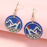 1 Pair Simple Style Classic Style Color Block Alloy Drop Earrings sku image 2