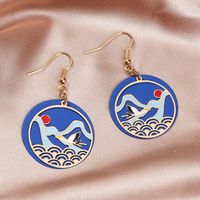1 Pair Simple Style Classic Style Color Block Alloy Drop Earrings main image 6