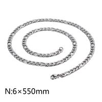 Hip-hop Retro Solid Color Titanium Steel Chain Men's Necklace sku image 18