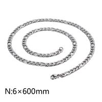 Hip-hop Retro Solid Color Titanium Steel Chain Men's Necklace sku image 19