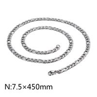 Hip-hop Retro Solid Color Titanium Steel Chain Men's Necklace sku image 25