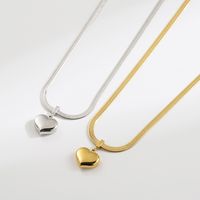 Modern Style Simple Style Solid Color Stainless Steel Pendant Necklace main image 4