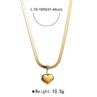 Modern Style Simple Style Solid Color Stainless Steel Pendant Necklace main image 2
