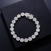 Hip-hop Punk Round Alloy Plating Inlay Rhinestones White Gold Plated Gold Plated Women's Jewelry Set main image 3