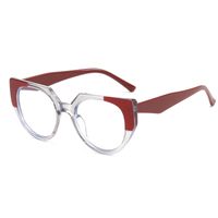 Simple Style Classic Style Color Block Pc Oval Frame Full Frame Optical Glasses main image 4