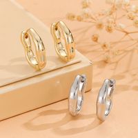 Wholesale Jewelry Basic Classic Style Geometric Alloy Gold Plated Silver Plated Earrings main image 1