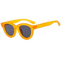 Streetwear Solid Color Ac Oval Frame Full Frame Women's Sunglasses sku image 3