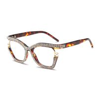 Simple Style Color Block Pc Butterfly Frame Inlaid Zircon Full Frame Optical Glasses main image 2