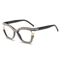 Simple Style Color Block Pc Butterfly Frame Inlaid Zircon Full Frame Optical Glasses main image 4