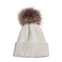 Children Unisex Adults Basic Simple Style Solid Color Pom Poms Eaveless Wool Cap sku image 2