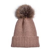 Children Unisex Adults Basic Simple Style Solid Color Pom Poms Eaveless Wool Cap sku image 5