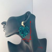 1 Pair Vacation Pastoral Classic Style Leaf Plating Alloy Resin 14k Gold Plated Drop Earrings main image 5