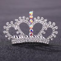 Moda Corona Aleación Embutido Diamantes De Imitación Peines Para El Cabello 1 Pieza sku image 1