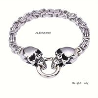 Punk Classic Style Cool Style Skull Stainless Steel Men's Bracelets main image 2