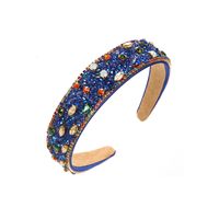 Women's Elegant Color Block Cloth Inlay Rhinestones Hair Band main image 6