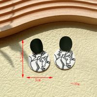 1 Pair Retro Classic Style Round Dots Lattice Arylic Soft Clay Drop Earrings main image 3