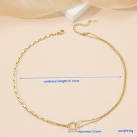 Elegant Luxurious Round Titanium Steel Polishing Plating 18k Gold Plated Necklace main image 3