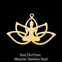 Simple Style Solid Color Stainless Steel Polishing Plating Gold Plated Charms Jewelry Accessories sku image 23