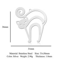 Simple Style Cat Snake Frog Stainless Steel Polishing Plating Gold Plated Jewelry Accessories main image 2