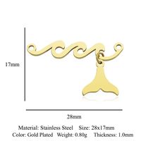 Simple Style Cat Snake Frog Stainless Steel Polishing Plating Gold Plated Jewelry Accessories main image 3
