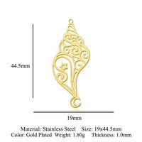 Simple Style Cat Snake Frog Stainless Steel Polishing Plating Gold Plated Jewelry Accessories sku image 25
