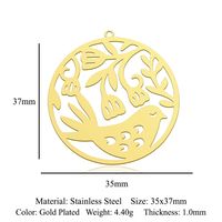 Simple Style Cat Snake Frog Stainless Steel Polishing Plating Gold Plated Jewelry Accessories sku image 18