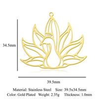 Simple Style Cat Snake Frog Stainless Steel Polishing Plating Gold Plated Jewelry Accessories sku image 19