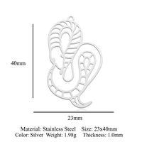 Simple Style Cat Snake Frog Stainless Steel Polishing Plating Gold Plated Jewelry Accessories sku image 17