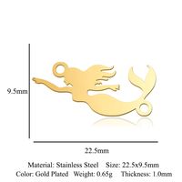 Simple Style Cat Snake Frog Stainless Steel Polishing Plating Gold Plated Jewelry Accessories sku image 12